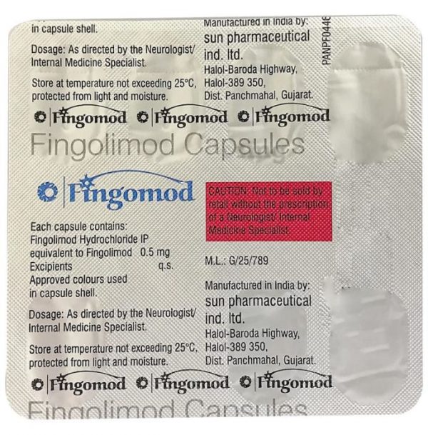 芬戈莫德 FINGOMOD 0.5mg Capsule 7's