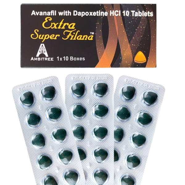 阿伐那非+达泊西汀延时助勃双效片 Extra Super Filana 10片（黑水鬼）