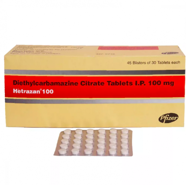 Hetrazan 100mg Tablet 1350'S